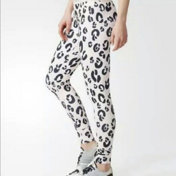 🔥🔥HOST PIC🔥🔥Adidas Stella McCartney Pink Leopard Print Leggings - Picture 13 of 14